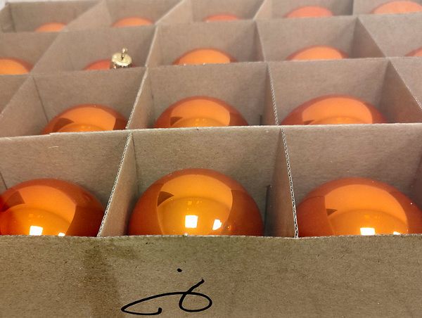 Шар елочный стекл. "Глянцевый" 8 см, [12]